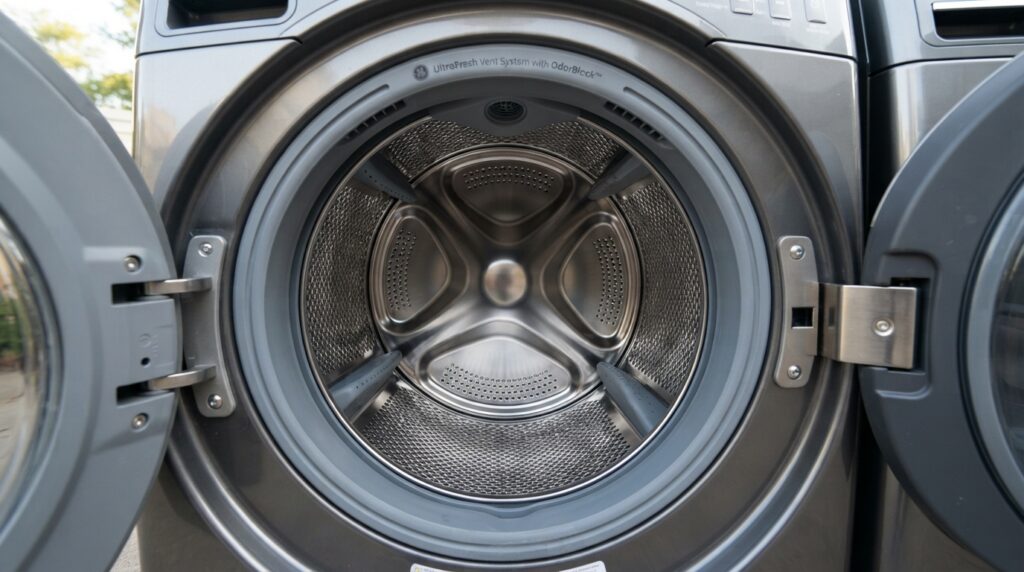 GE GFW850SPNRS extra-large capacity drum interior