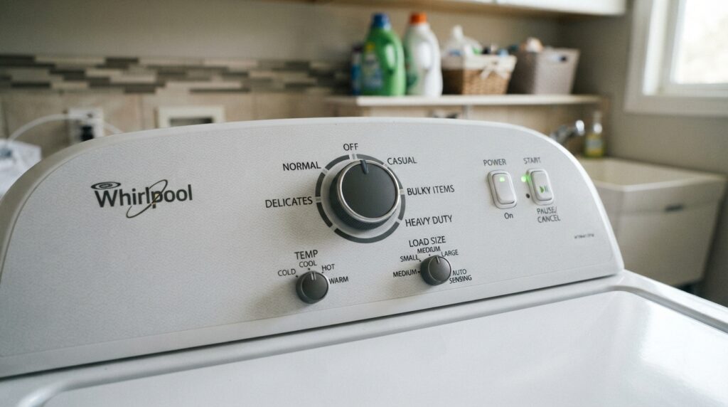 Whirlpool WTW5015LW simple control panel